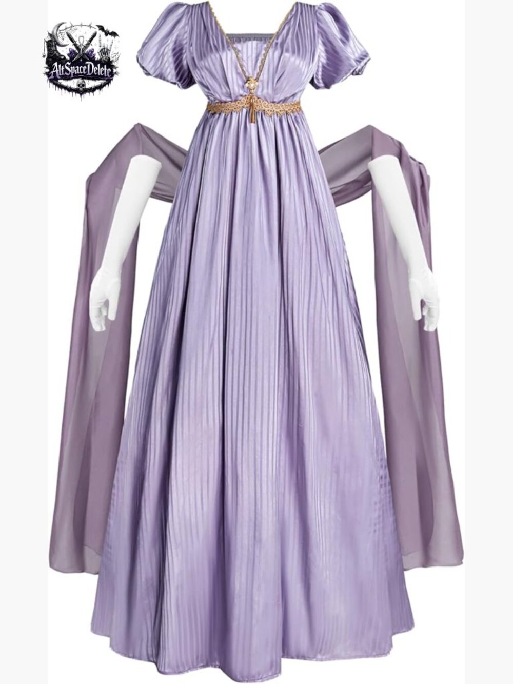 Plus Size Regency Victorian Ball Gown Empire Waist Costume Dress